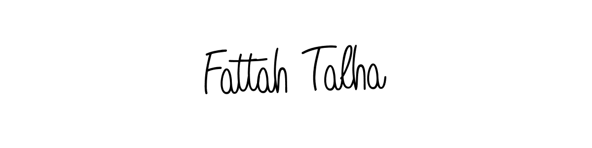The best way (Angelique-Rose-font-FFP) to make a short signature is to pick only two or three words in your name. The name Fattah Talha include a total of six letters. For converting this name. Fattah Talha signature style 5 images and pictures png