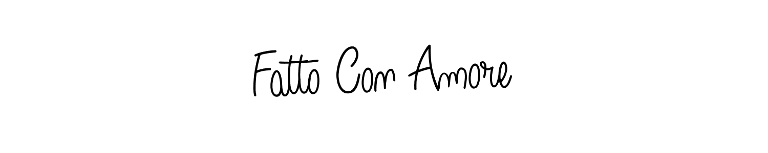 You should practise on your own different ways (Angelique-Rose-font-FFP) to write your name (Fatto Con Amore) in signature. don't let someone else do it for you. Fatto Con Amore signature style 5 images and pictures png