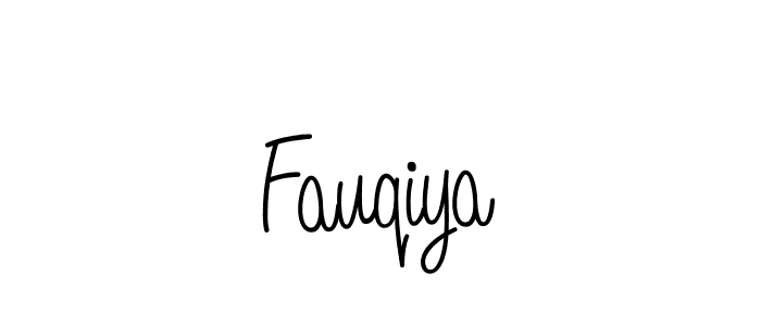 Use a signature maker to create a handwritten signature online. With this signature software, you can design (Angelique-Rose-font-FFP) your own signature for name Fauqiya. Fauqiya signature style 5 images and pictures png