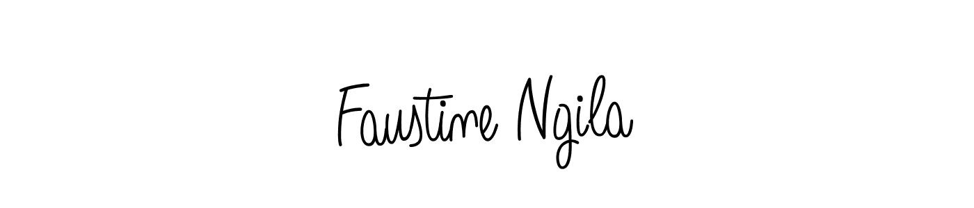 Make a beautiful signature design for name Faustine Ngila. With this signature (Angelique-Rose-font-FFP) style, you can create a handwritten signature for free. Faustine Ngila signature style 5 images and pictures png