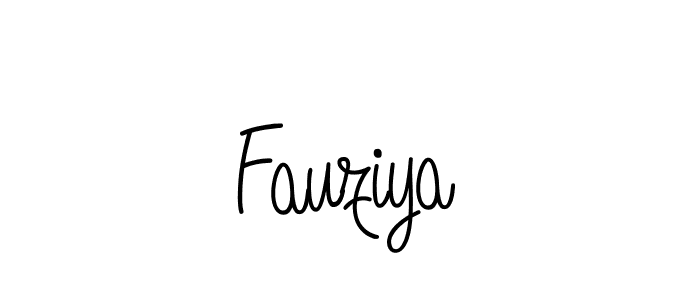 Use a signature maker to create a handwritten signature online. With this signature software, you can design (Angelique-Rose-font-FFP) your own signature for name Fauziya. Fauziya signature style 5 images and pictures png