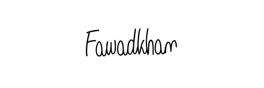 Use a signature maker to create a handwritten signature online. With this signature software, you can design (Angelique-Rose-font-FFP) your own signature for name Fawadkhan. Fawadkhan signature style 5 images and pictures png