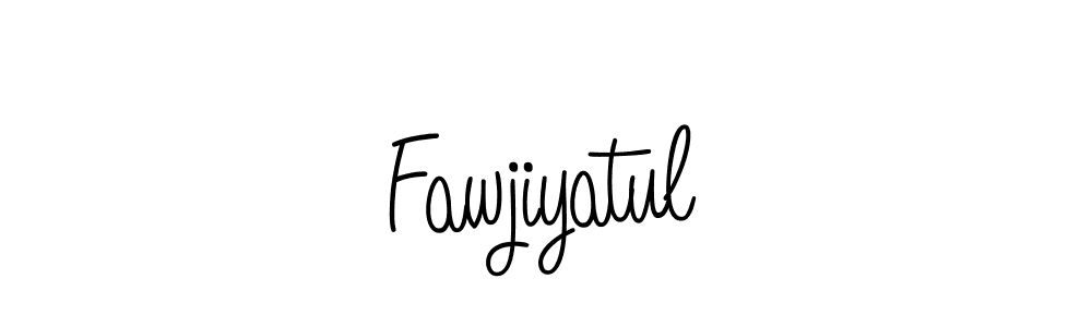 Use a signature maker to create a handwritten signature online. With this signature software, you can design (Angelique-Rose-font-FFP) your own signature for name Fawjiyatul. Fawjiyatul signature style 5 images and pictures png