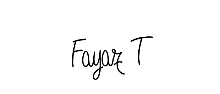 How to Draw Fayaz T signature style? Angelique-Rose-font-FFP is a latest design signature styles for name Fayaz T. Fayaz T signature style 5 images and pictures png