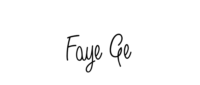 Angelique-Rose-font-FFP is a professional signature style that is perfect for those who want to add a touch of class to their signature. It is also a great choice for those who want to make their signature more unique. Get Faye Ge name to fancy signature for free. Faye Ge signature style 5 images and pictures png