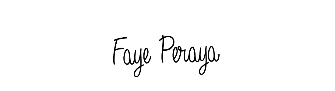 Make a beautiful signature design for name Faye Peraya. With this signature (Angelique-Rose-font-FFP) style, you can create a handwritten signature for free. Faye Peraya signature style 5 images and pictures png