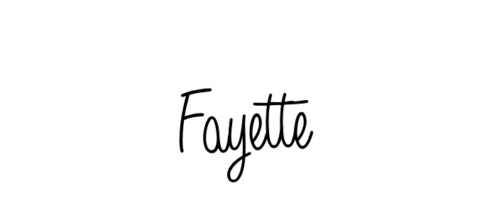 Make a beautiful signature design for name Fayette. With this signature (Angelique-Rose-font-FFP) style, you can create a handwritten signature for free. Fayette signature style 5 images and pictures png