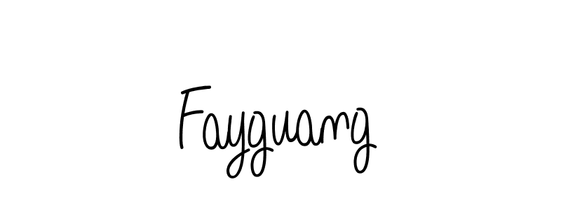 You should practise on your own different ways (Angelique-Rose-font-FFP) to write your name (Fayguang) in signature. don't let someone else do it for you. Fayguang signature style 5 images and pictures png