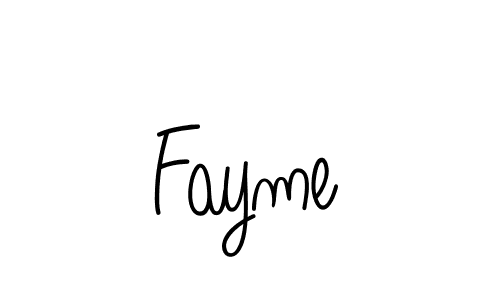 Fayme stylish signature style. Best Handwritten Sign (Angelique-Rose-font-FFP) for my name. Handwritten Signature Collection Ideas for my name Fayme. Fayme signature style 5 images and pictures png