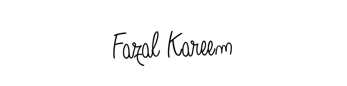 Make a beautiful signature design for name Fazal Kareem. With this signature (Angelique-Rose-font-FFP) style, you can create a handwritten signature for free. Fazal Kareem signature style 5 images and pictures png