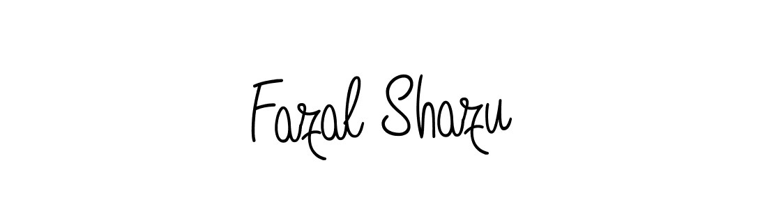 How to make Fazal Shazu name signature. Use Angelique-Rose-font-FFP style for creating short signs online. This is the latest handwritten sign. Fazal Shazu signature style 5 images and pictures png