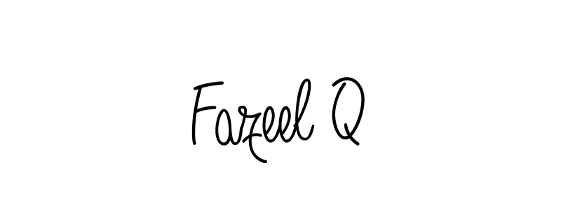 How to make Fazeel Q signature? Angelique-Rose-font-FFP is a professional autograph style. Create handwritten signature for Fazeel Q name. Fazeel Q signature style 5 images and pictures png