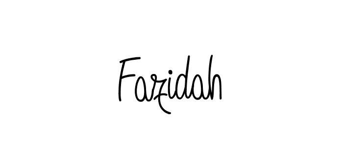 Design your own signature with our free online signature maker. With this signature software, you can create a handwritten (Angelique-Rose-font-FFP) signature for name Fazidah. Fazidah signature style 5 images and pictures png