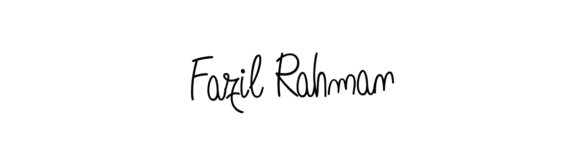 The best way (Angelique-Rose-font-FFP) to make a short signature is to pick only two or three words in your name. The name Fazil Rahman include a total of six letters. For converting this name. Fazil Rahman signature style 5 images and pictures png