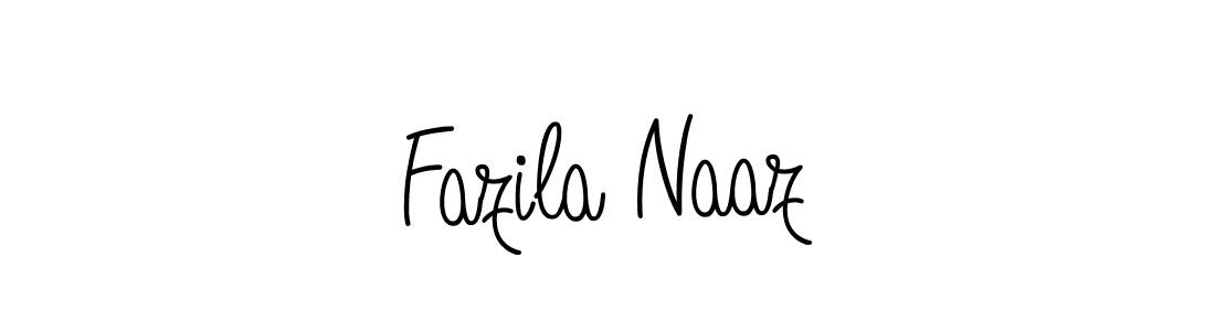 How to make Fazila Naaz name signature. Use Angelique-Rose-font-FFP style for creating short signs online. This is the latest handwritten sign. Fazila Naaz signature style 5 images and pictures png