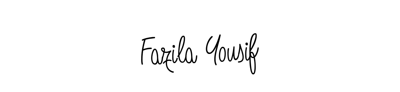 Angelique-Rose-font-FFP is a professional signature style that is perfect for those who want to add a touch of class to their signature. It is also a great choice for those who want to make their signature more unique. Get Fazila Yousif name to fancy signature for free. Fazila Yousif signature style 5 images and pictures png