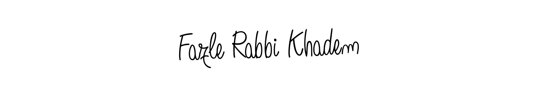 Create a beautiful signature design for name Fazle Rabbi Khadem. With this signature (Angelique-Rose-font-FFP) fonts, you can make a handwritten signature for free. Fazle Rabbi Khadem signature style 5 images and pictures png