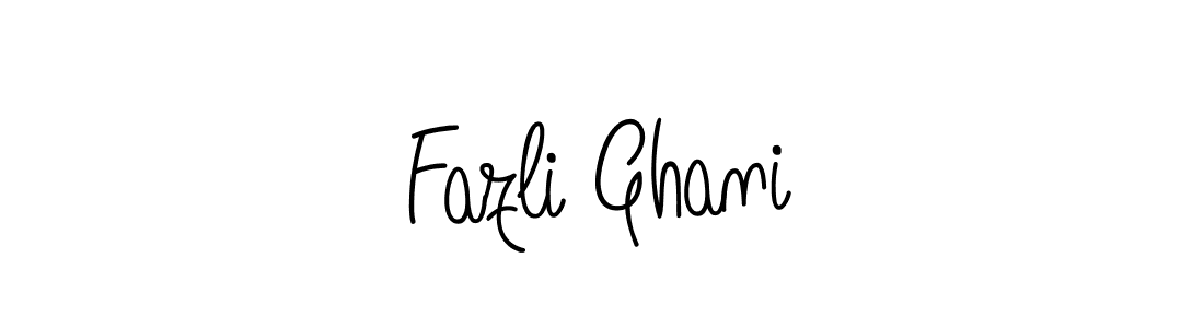 Make a beautiful signature design for name Fazli Ghani. With this signature (Angelique-Rose-font-FFP) style, you can create a handwritten signature for free. Fazli Ghani signature style 5 images and pictures png