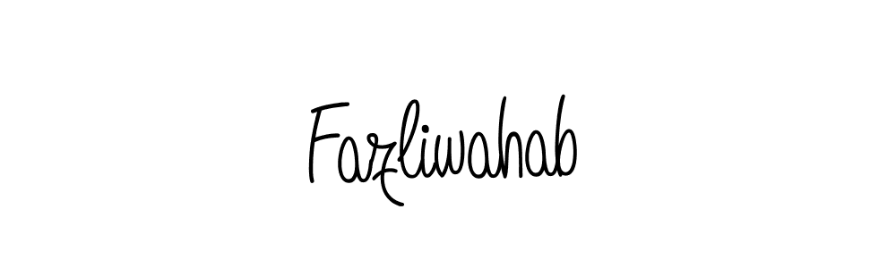 Also we have Fazliwahab name is the best signature style. Create professional handwritten signature collection using Angelique-Rose-font-FFP autograph style. Fazliwahab signature style 5 images and pictures png