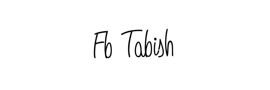 You should practise on your own different ways (Angelique-Rose-font-FFP) to write your name (Fb Tabish) in signature. don't let someone else do it for you. Fb Tabish signature style 5 images and pictures png