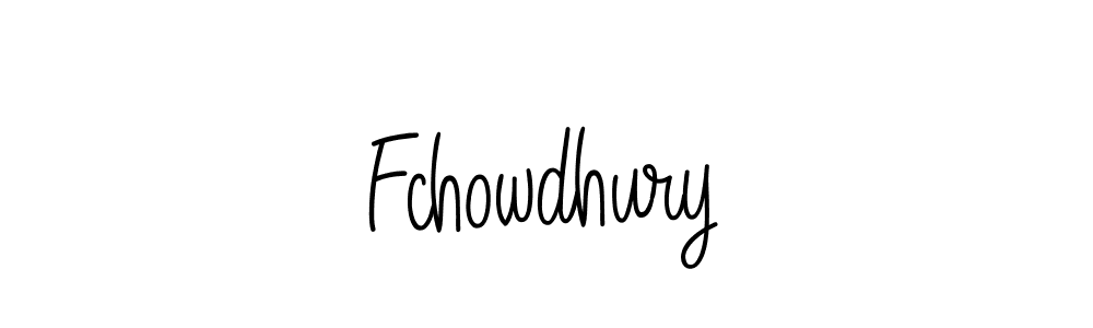 Use a signature maker to create a handwritten signature online. With this signature software, you can design (Angelique-Rose-font-FFP) your own signature for name Fchowdhury. Fchowdhury signature style 5 images and pictures png