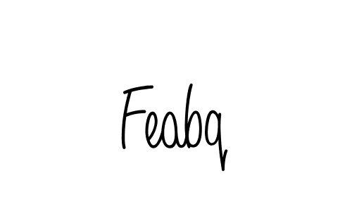 The best way (Angelique-Rose-font-FFP) to make a short signature is to pick only two or three words in your name. The name Feabq include a total of six letters. For converting this name. Feabq signature style 5 images and pictures png