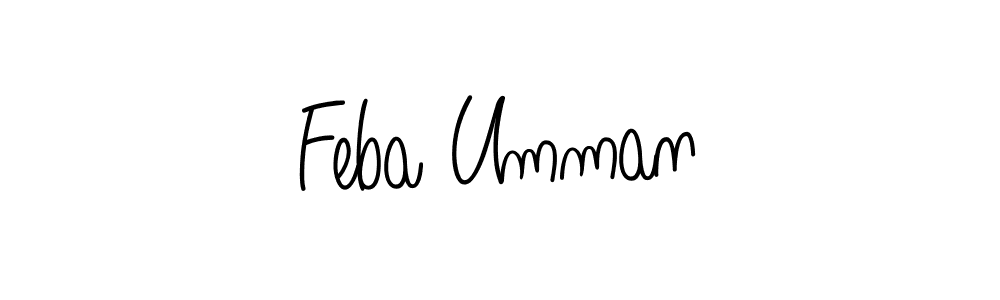 Best and Professional Signature Style for Feba Umman. Angelique-Rose-font-FFP Best Signature Style Collection. Feba Umman signature style 5 images and pictures png