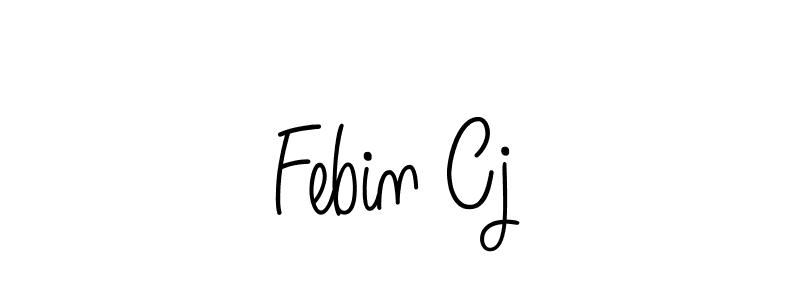 Febin Cj stylish signature style. Best Handwritten Sign (Angelique-Rose-font-FFP) for my name. Handwritten Signature Collection Ideas for my name Febin Cj. Febin Cj signature style 5 images and pictures png