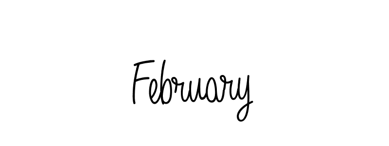 Make a beautiful signature design for name February. With this signature (Angelique-Rose-font-FFP) style, you can create a handwritten signature for free. February signature style 5 images and pictures png