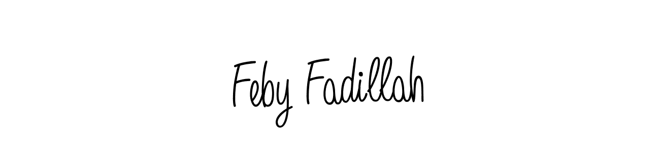 Make a beautiful signature design for name Feby Fadillah. With this signature (Angelique-Rose-font-FFP) style, you can create a handwritten signature for free. Feby Fadillah signature style 5 images and pictures png