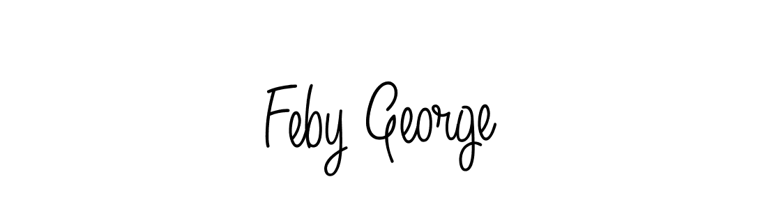 How to make Feby George name signature. Use Angelique-Rose-font-FFP style for creating short signs online. This is the latest handwritten sign. Feby George signature style 5 images and pictures png