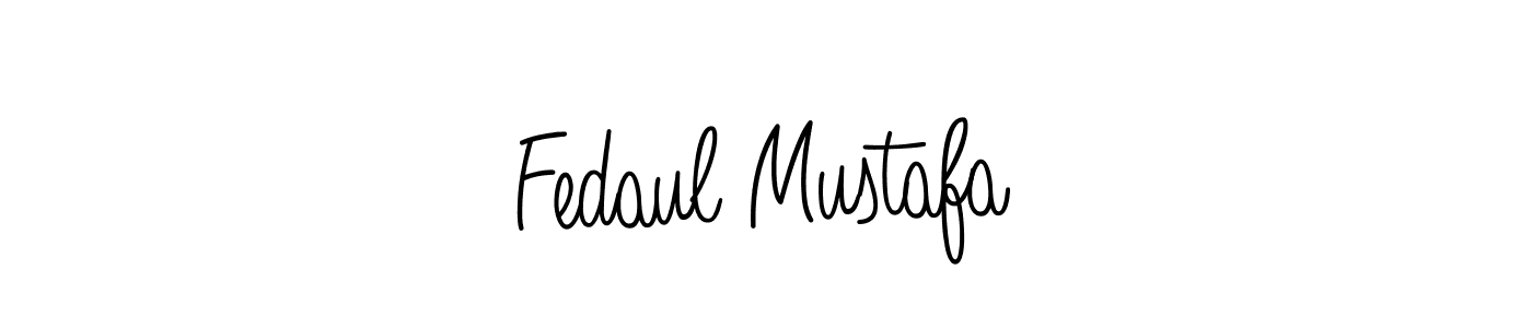 You should practise on your own different ways (Angelique-Rose-font-FFP) to write your name (Fedaul Mustafa) in signature. don't let someone else do it for you. Fedaul Mustafa signature style 5 images and pictures png