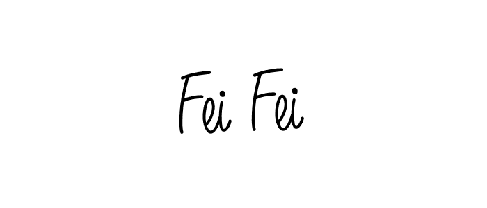 Fei Fei stylish signature style. Best Handwritten Sign (Angelique-Rose-font-FFP) for my name. Handwritten Signature Collection Ideas for my name Fei Fei. Fei Fei signature style 5 images and pictures png