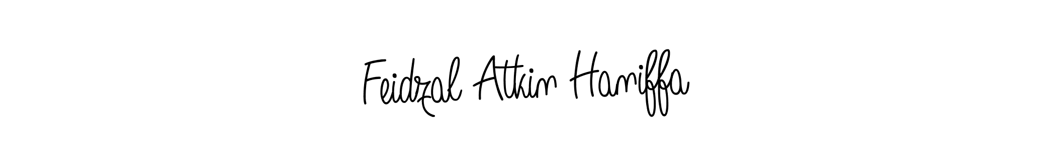 Create a beautiful signature design for name Feidzal Atkin Haniffa. With this signature (Angelique-Rose-font-FFP) fonts, you can make a handwritten signature for free. Feidzal Atkin Haniffa signature style 5 images and pictures png