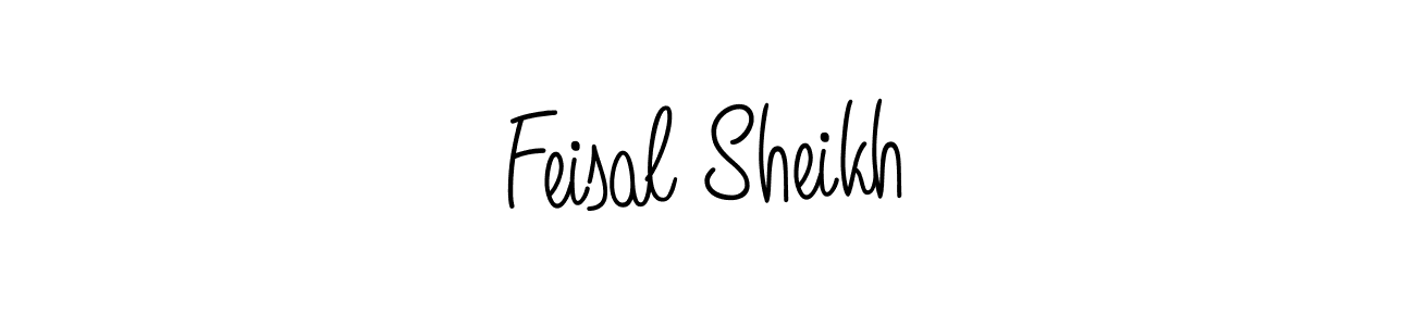 Create a beautiful signature design for name Feisal Sheikh. With this signature (Angelique-Rose-font-FFP) fonts, you can make a handwritten signature for free. Feisal Sheikh signature style 5 images and pictures png