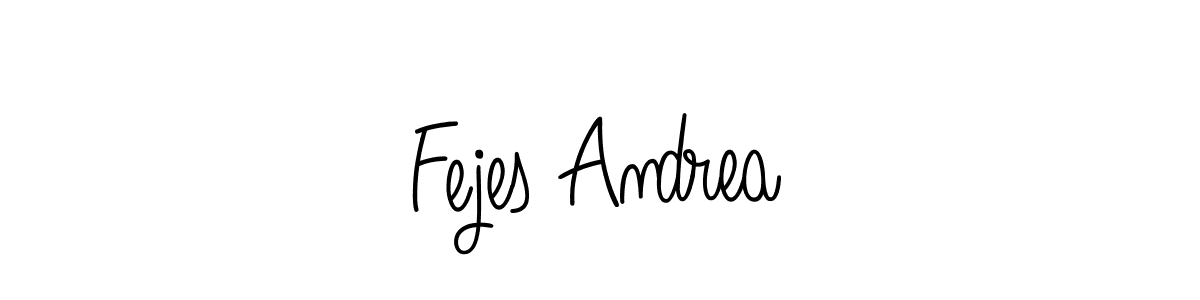 You should practise on your own different ways (Angelique-Rose-font-FFP) to write your name (Fejes Andrea) in signature. don't let someone else do it for you. Fejes Andrea signature style 5 images and pictures png