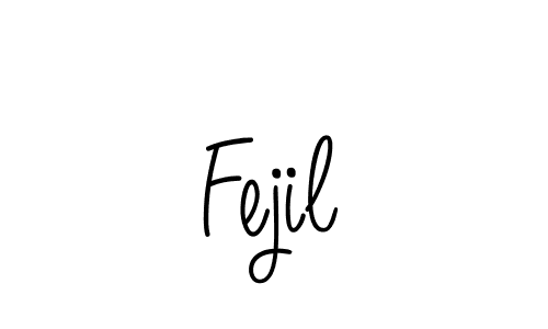 Use a signature maker to create a handwritten signature online. With this signature software, you can design (Angelique-Rose-font-FFP) your own signature for name Fejil. Fejil signature style 5 images and pictures png