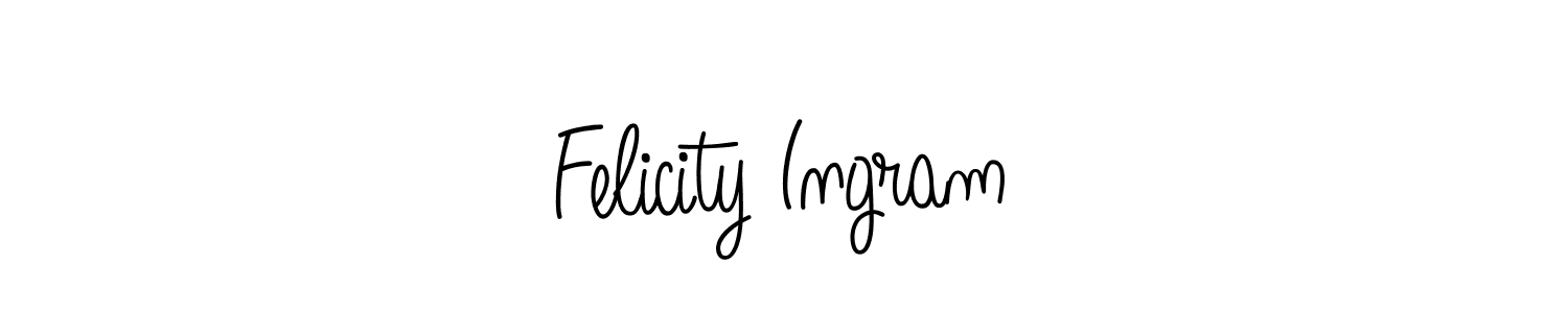 You should practise on your own different ways (Angelique-Rose-font-FFP) to write your name (Felicity Ingram) in signature. don't let someone else do it for you. Felicity Ingram signature style 5 images and pictures png