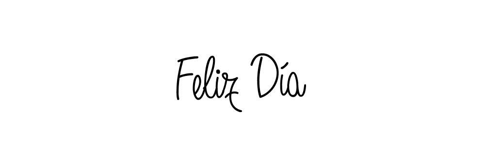 Feliz Día stylish signature style. Best Handwritten Sign (Angelique-Rose-font-FFP) for my name. Handwritten Signature Collection Ideas for my name Feliz Día. Feliz Día signature style 5 images and pictures png