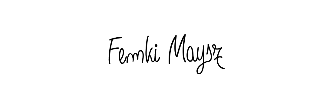 Also we have Femki Maysz name is the best signature style. Create professional handwritten signature collection using Angelique-Rose-font-FFP autograph style. Femki Maysz signature style 5 images and pictures png