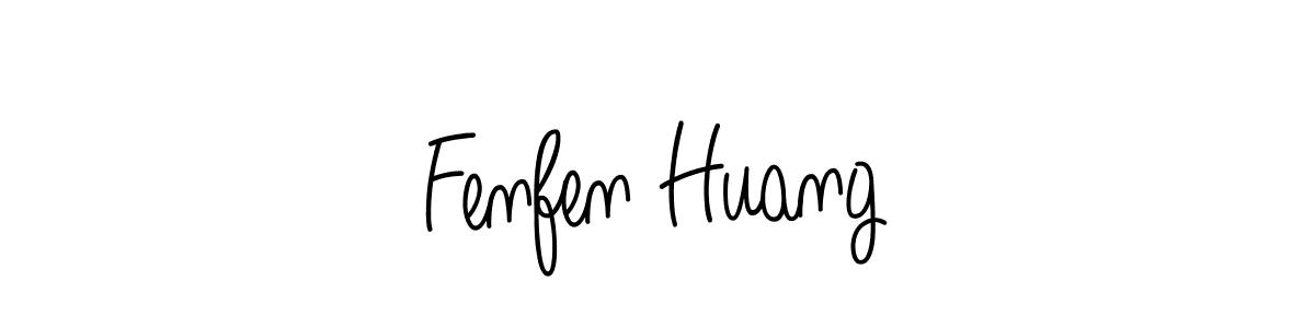 Make a beautiful signature design for name Fenfen Huang. With this signature (Angelique-Rose-font-FFP) style, you can create a handwritten signature for free. Fenfen Huang signature style 5 images and pictures png