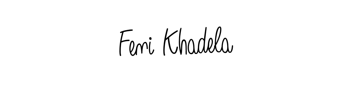 Design your own signature with our free online signature maker. With this signature software, you can create a handwritten (Angelique-Rose-font-FFP) signature for name Feni Khadela. Feni Khadela signature style 5 images and pictures png