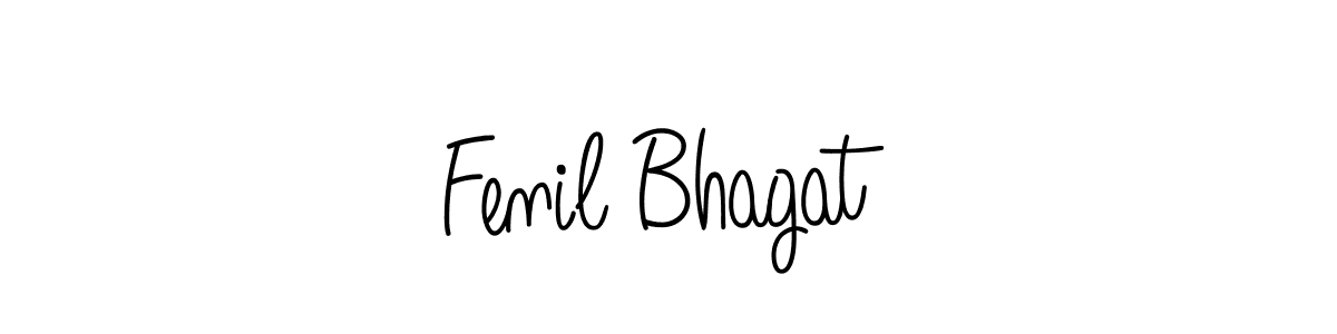 Design your own signature with our free online signature maker. With this signature software, you can create a handwritten (Angelique-Rose-font-FFP) signature for name Fenil Bhagat. Fenil Bhagat signature style 5 images and pictures png