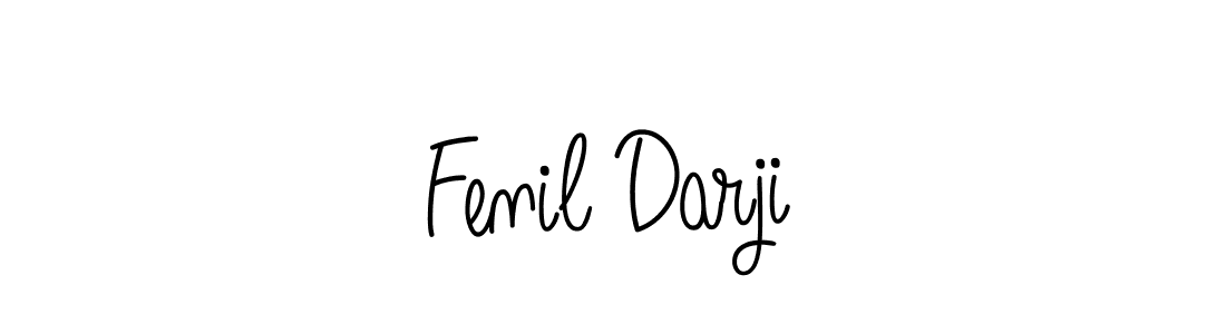 Make a beautiful signature design for name Fenil Darji. With this signature (Angelique-Rose-font-FFP) style, you can create a handwritten signature for free. Fenil Darji signature style 5 images and pictures png