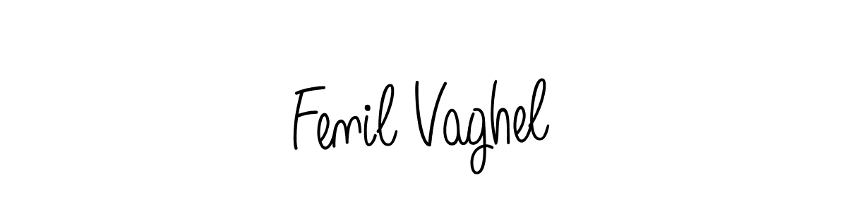 Design your own signature with our free online signature maker. With this signature software, you can create a handwritten (Angelique-Rose-font-FFP) signature for name Fenil Vaghel. Fenil Vaghel signature style 5 images and pictures png