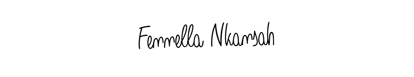 Use a signature maker to create a handwritten signature online. With this signature software, you can design (Angelique-Rose-font-FFP) your own signature for name Fennella Nkansah. Fennella Nkansah signature style 5 images and pictures png