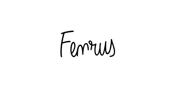 Make a beautiful signature design for name Fenrus. With this signature (Angelique-Rose-font-FFP) style, you can create a handwritten signature for free. Fenrus signature style 5 images and pictures png