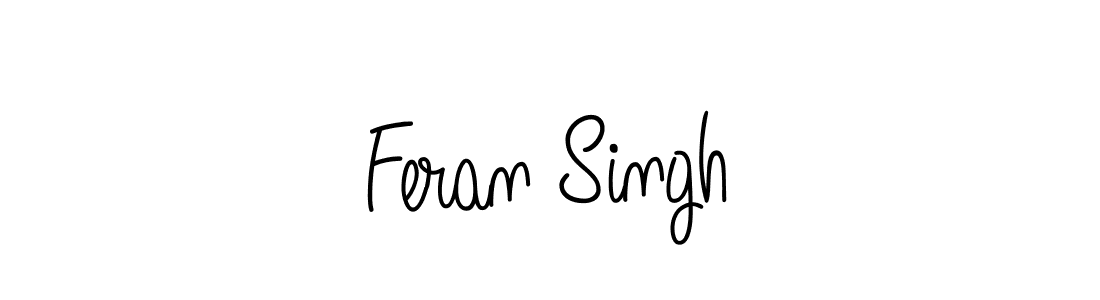 Make a beautiful signature design for name Feran Singh. With this signature (Angelique-Rose-font-FFP) style, you can create a handwritten signature for free. Feran Singh signature style 5 images and pictures png