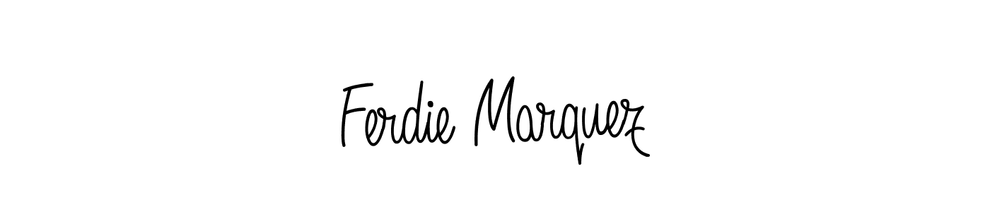 Design your own signature with our free online signature maker. With this signature software, you can create a handwritten (Angelique-Rose-font-FFP) signature for name Ferdie Marquez. Ferdie Marquez signature style 5 images and pictures png