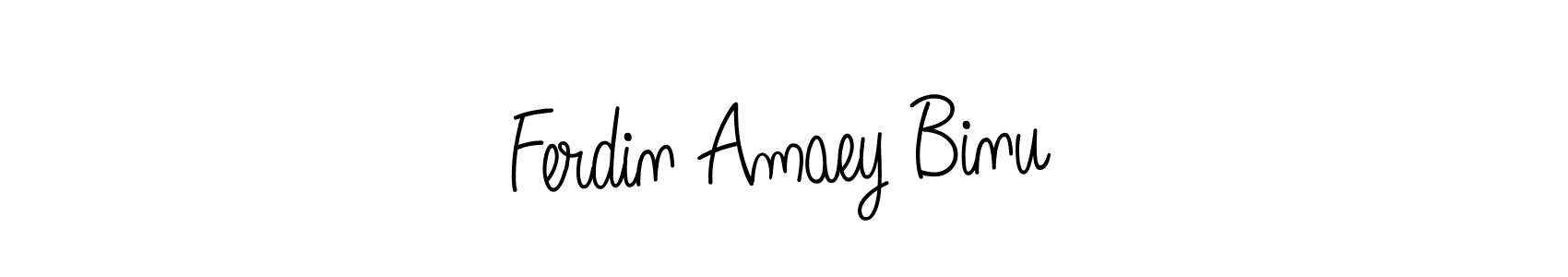 Ferdin Amaey Binu stylish signature style. Best Handwritten Sign (Angelique-Rose-font-FFP) for my name. Handwritten Signature Collection Ideas for my name Ferdin Amaey Binu. Ferdin Amaey Binu signature style 5 images and pictures png